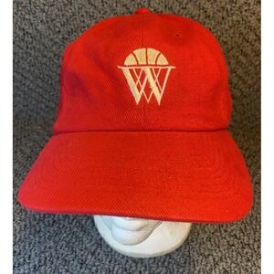 Vintage NISSUN Hat Basketball John R. Wooden Galyan's Red Strapback Cap